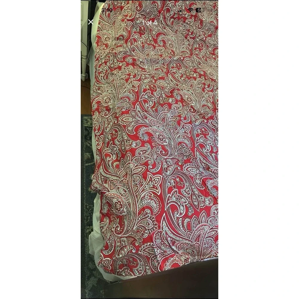 Queen Red Paisley Duvet Brandream